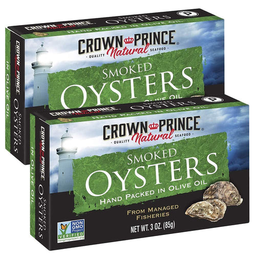 Crown Prince Smoked Oysters in Olive Oil, 3 oz