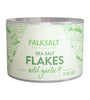 FALKSALT | Wild Garlic Salt Flakes 2.47oz. | Gourmet Finishing Sea Salt Flakes | Handcrafted, Kosher, Gourmet Flavored Salt