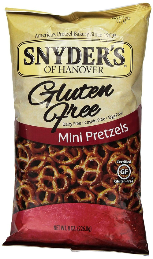 Snyder's of Hanover Gluten Free Mini Pretzels, 8 oz (Pack of 3)