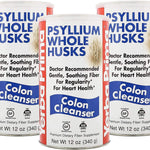 Yerba Prima Psyllium Husk, 12 Ounce (Pack of 3) - Fiber Supplement for Regularity, Colon Cleansing, Natural Support for Gut Health, Non GMO, Gluten Free, Vegan, No Sweeteners