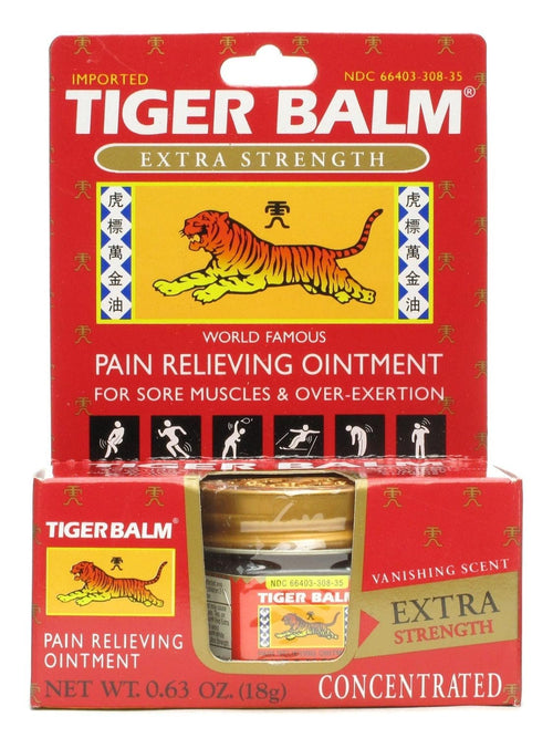 Tiger Balm Red Extra Strength Ointment, 18 g (Pack of 6)