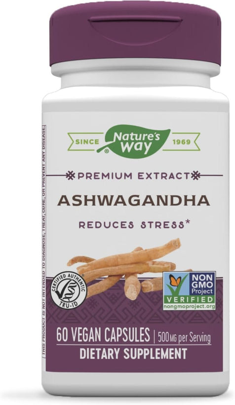 Nature's Way Ashwagandha Reduces Stress* Adaptogenic* Vegan 60 Capsules