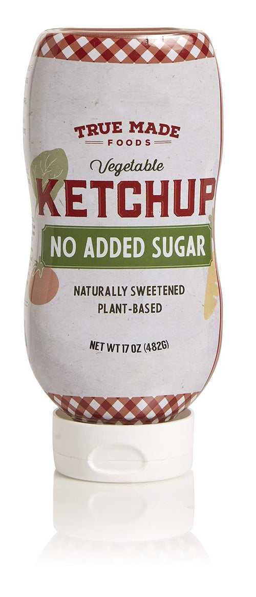 True Made Foods No Sugar Added Ketchup, 18 oz (Pack of 6)
