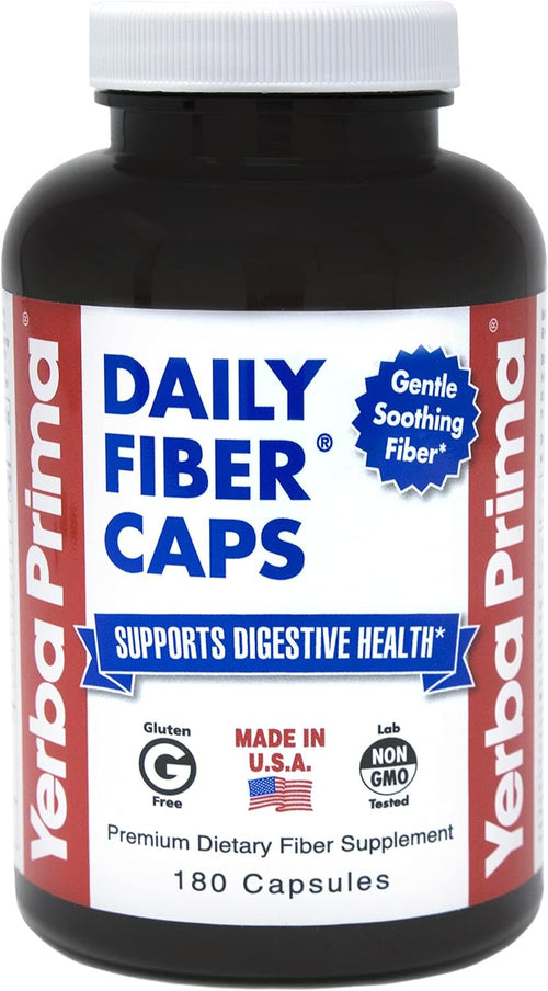 Yerba Prima Daily Fiber Capsules, 180 Count