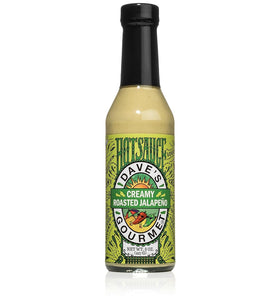 Dave's Gourmet Creamy Roasted Jalapeno Sauce-Medium Heat For Salads Dips, Dressings