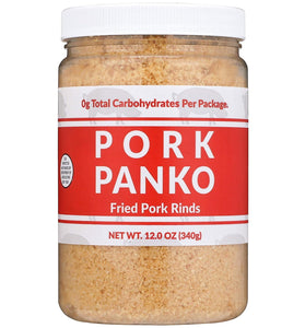 Pork Panko - 0 Carb Pork Rind Bread Crumbs - Keto and Paleo Friendly, Naturally Gluten-Free and Carb-Free (12oz Jar)