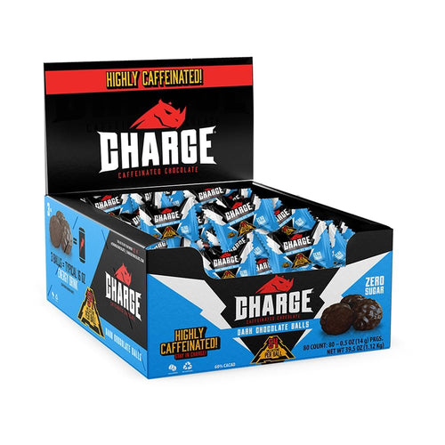 Charge Dark Chocolate Caffeinated Chocolates, 80 Count
