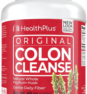 Health Plus Colon Cleanse Digestive Support | All Natural Daily Fiber for Toxin Elimination To Reduce Bloating | Supports Heart Health | 48 Ounces, 194 Servings