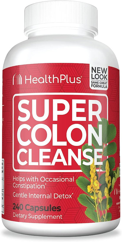 Health Plus Super Colon Cleanse: 10-Day Cleanse, 240 Capsules, 6 Cleanses
