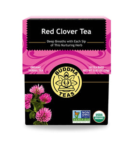 Buddha Teas Organic Red Clover Flower Tea - OU Kosher, USDA Organic, CCOF Organic, 18 Bleach-Free Tea Bags