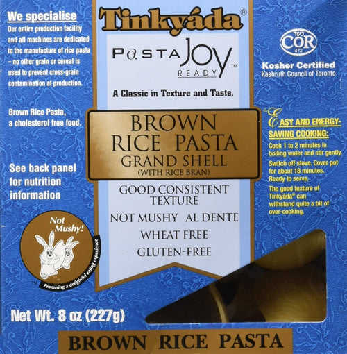 Tinkyada Brown Rice Pasta, Grand Shells, 8 oz