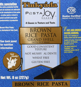 Tinkyada Brown Rice Pasta Grand Shell, 8 Ounce