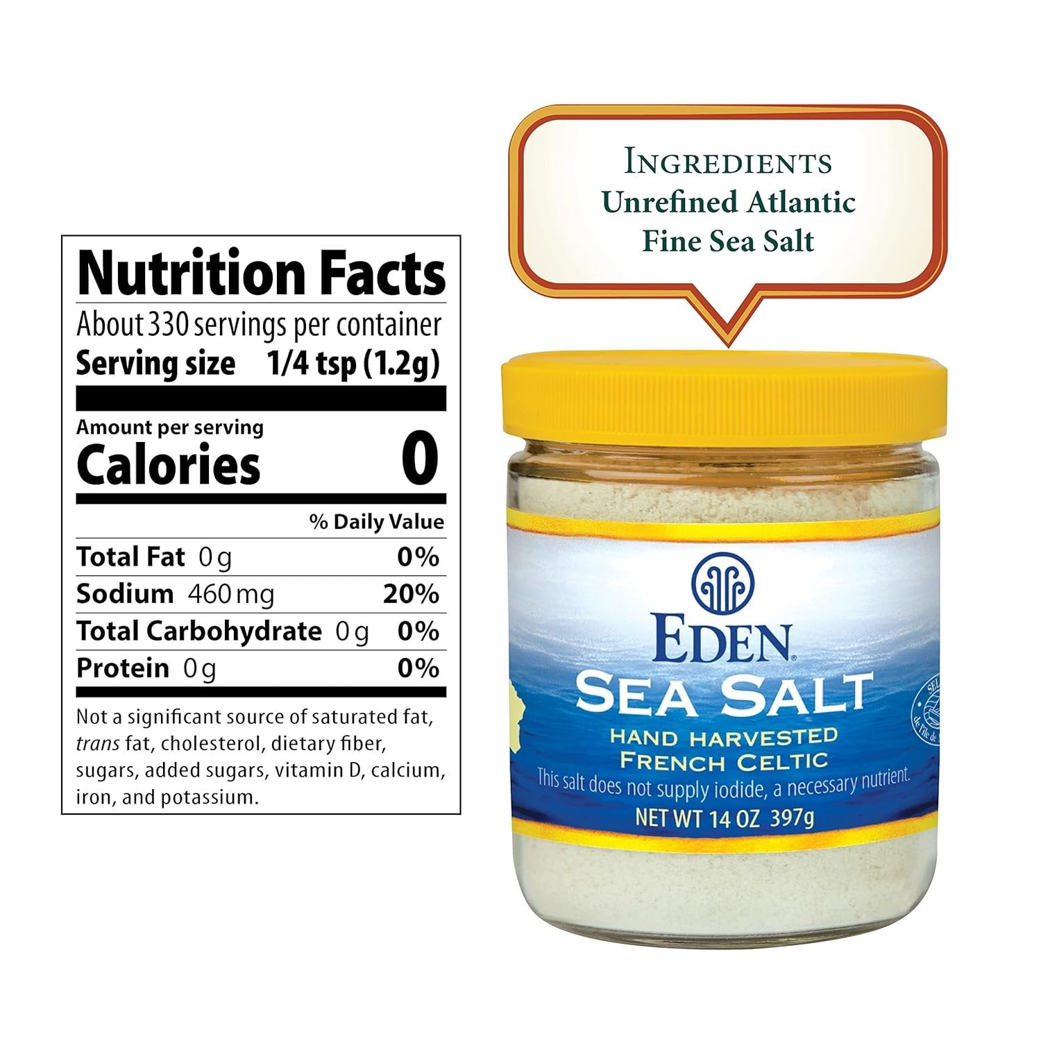 Eden Foods French Sea Salt, 14 Ounce