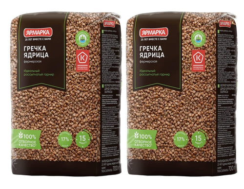Yarmarka Roasted Buckwheat Groats (Kasha), 24.7 oz (Pack of 6)