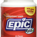 Epic Dental Xylitol Gum, Cinnamon - 50 Piece