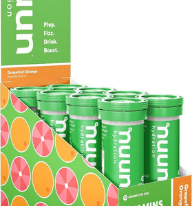Nuun Hydration Vitamins Electrolyte Tablets + Vitamins, Grapefruit Orange, 8 Pack (96 Servings)