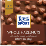 Ritter Sport Milk Chocolate with Whole Hazelnuts 100g/3.52oz (Pack of 2)