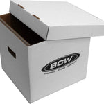 BCW 33 RPM Vinyl Record Storage Box | Vinyl Record Holder for Albums | Stackable Vinyl Record Storage | LP Album Storage | Vinyl Storage Organizer | Moving Box | 65-75 Records/Box