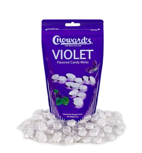 Choward's Violet Mints Candy in Resealable Bag - 4 oz - 64 Individually Wrapped Candy Mints