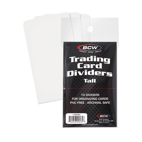 BCW Tall Trading Card Dividers, 10 Count