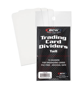 BCW 1-TCD-Tall Tall Trading Card Dividers