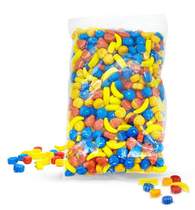 Rascals Assorted Fresh Fruit Shaped Candy - 1.5 lbs Bulk Candy for Snacking - Unwrapped Fruit Candy in Banana, Orange, Strawberry, and Berry Shapes - Candy Refills and Sweet Delight!