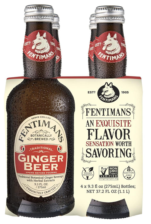 Fentimans Sparkling Ginger Beer, 9.3 fl oz (Pack of 4)