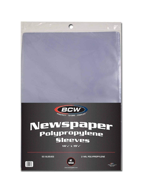 BCW Newspaper Sleeves for 14 x 19 Prints and Documents, 50 Count