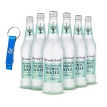 Fever-Tree Elderflower Tonic Water - Delicate Floral Mixer for Premium Spirits, 16.9oz (Pack of 6) with Pura Parcel Bottle Opener