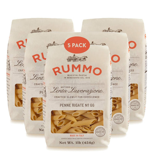 Rummo Penne Rigate Pasta No. 66, 16 oz (Pack of 5)