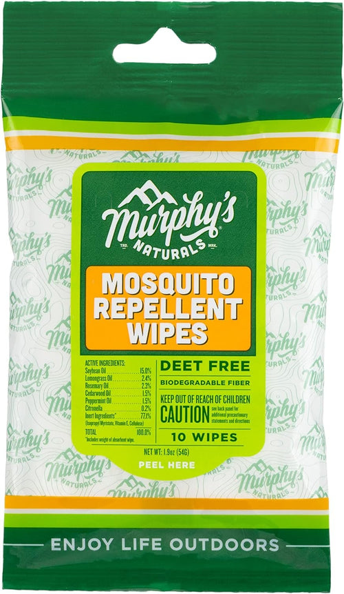 Murphy's Naturals Plant-Based Mosquito Repellent Wipes, 10 Count