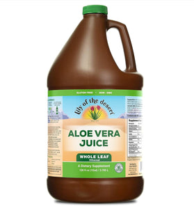 Lily of the Desert Aloe Vera Juice - Whole Leaf Filtered Aloe Vera Drink, Non-GMO Aloe Juice with Natural Vitamins, Digestive Enzymes for Gut Health, Stomach Relief, Wellness, Glowing Skin, 128 Fl Oz