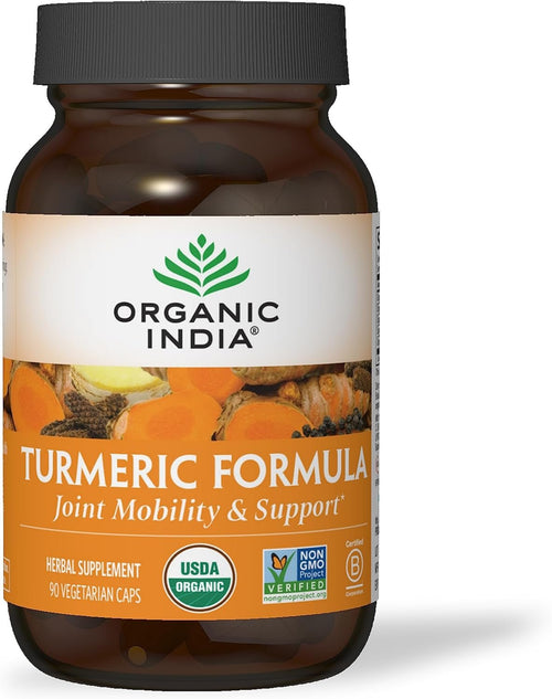 Organic India Turmeric Curcumin with Black Pepper, 90 Capsules
