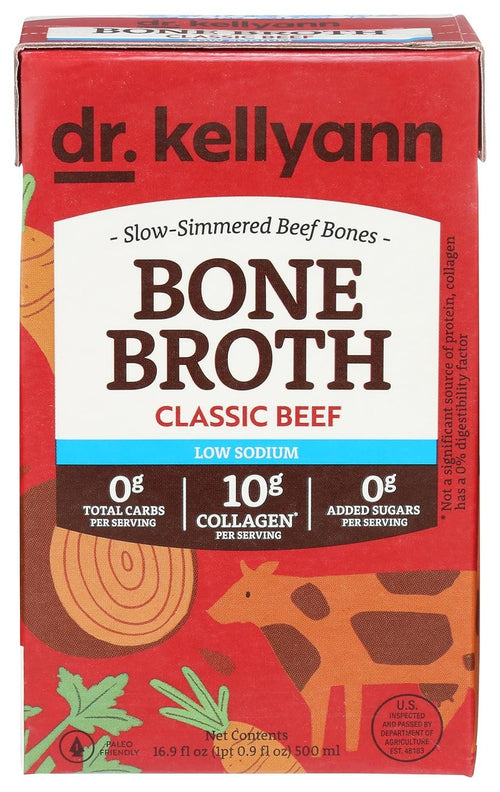 Dr. Kellyann Low Sodium Beef Bone Broth, 16.9 oz