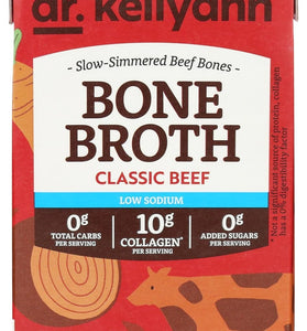 Dr. Kellyann Low Sodium Classic Beef Bone Broth, 16.9 FZ