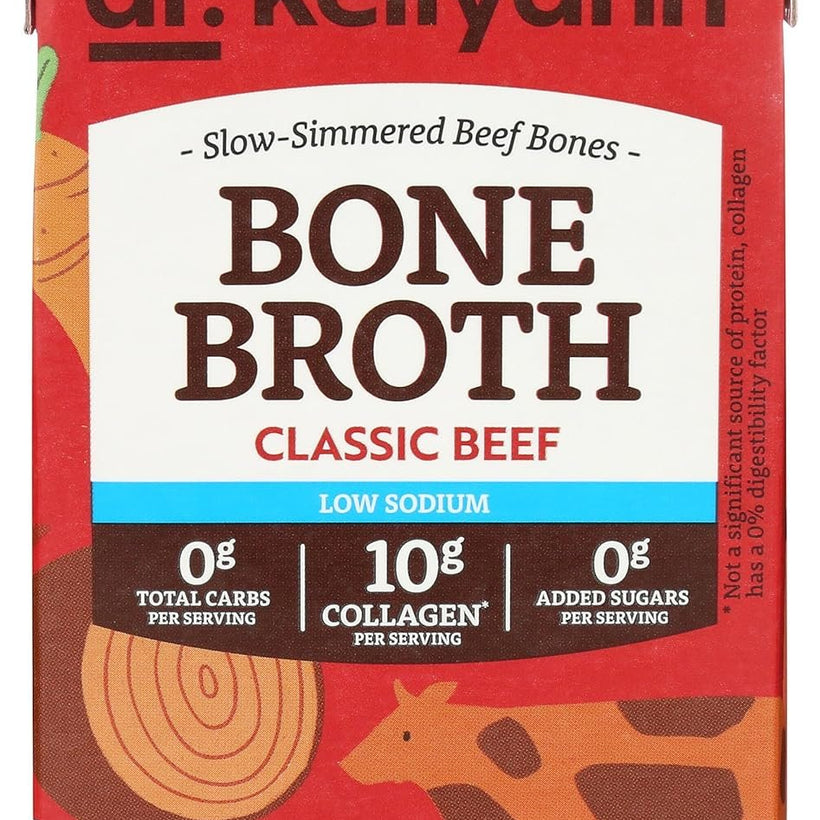 Dr. Kellyann Low Sodium Classic Beef Bone Broth, 16.9 FZ