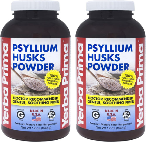 Yerba Prima Psyllium Husks, 12 oz (Pack of 2)