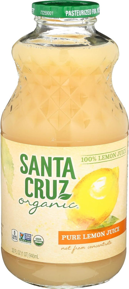 Santa Cruz Organic 100% Pure Lemon Juice, 32 fl oz