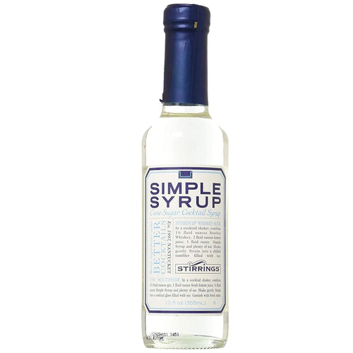 Stirrings Pure Cane Simple Syrup Cocktail Mixer, 12 oz