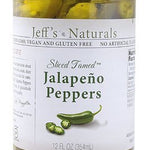 Jeff's Naturals Sliced Tamed Jalapeno Peppers, 12 Ounce (Pack of 2)