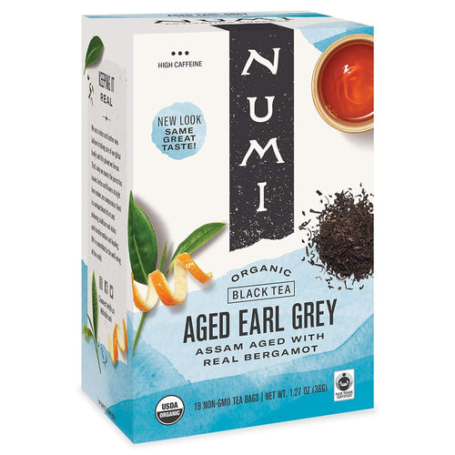 Numi Organic Aged Earl Grey Black Tea, 18 Tea Bags