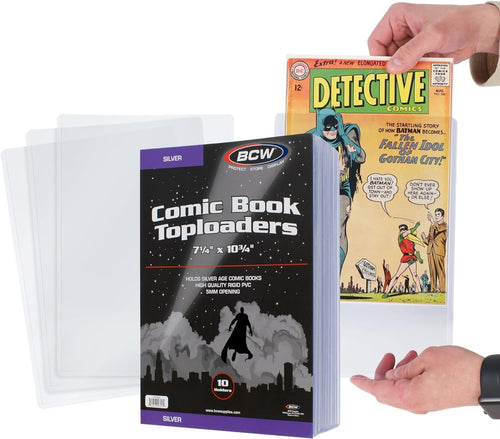 BCW Silver Comic Topload Holders, Rigid Clear PVC, 20 Count