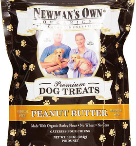Newman's Own Organic Dog Treats, Medium Sized, Peanut Butter, 10 oz