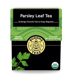 Buddha Teas Organic Parsley Tea - OU Kosher, USDA Organic, CCOF Organic, 18 Bleach-Free Tea Bags