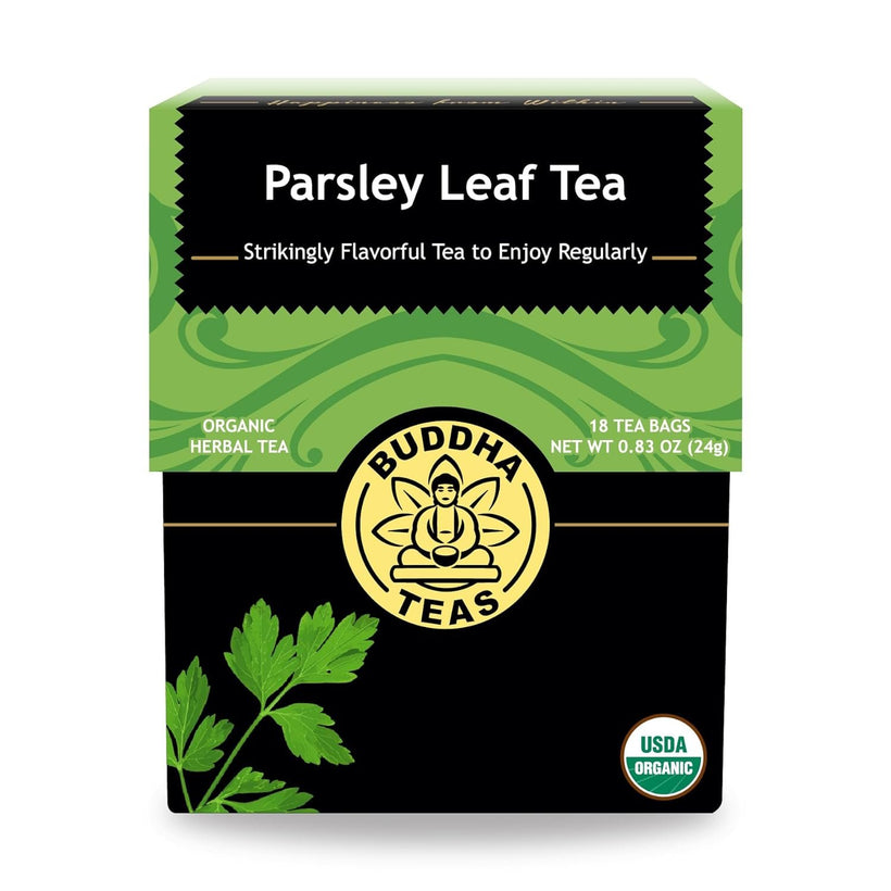 Buddha Teas Organic Parsley Tea - OU Kosher, USDA Organic, CCOF Organic, 18 Bleach-Free Tea Bags
