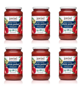Jovial Diced Tomatoes - Organic Tomatoes, Non-GMO, USDA Certified Organic, No Additives, BPA-Free, No Added Sugar, No Salt Added, Recyclable Glass, Made in Italy - 18.3 Oz, 6 Pack