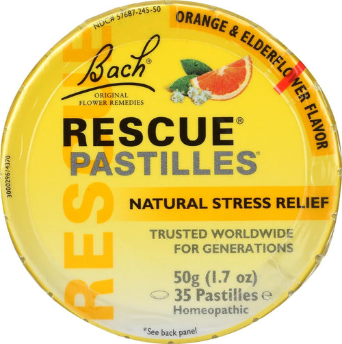 Bach Rescue Pastilles, Orange Elderflower, 1.7 oz