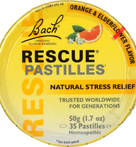 Bach Rescue Pastilles Orange Elderflower, 1.7 OZ