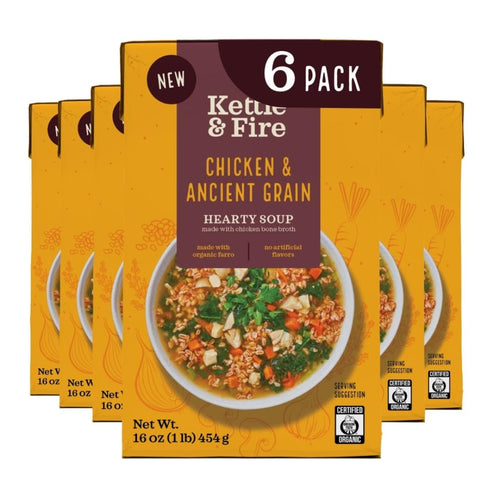 Kettle & Fire Chicken & Ancient Grain Hearty Soup (Pack of 6)