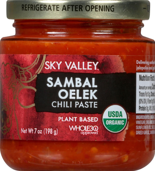 Sky Valley Organic Sambal Oelek Chili Paste, 7 oz